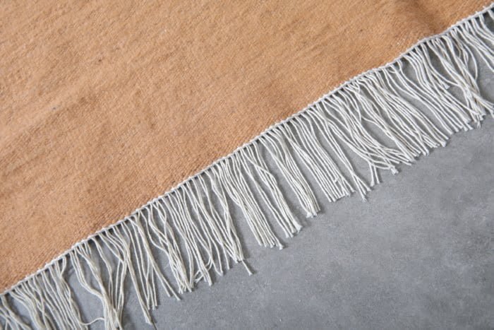 Custom Moroccan rug Taupe - Flat woven rug