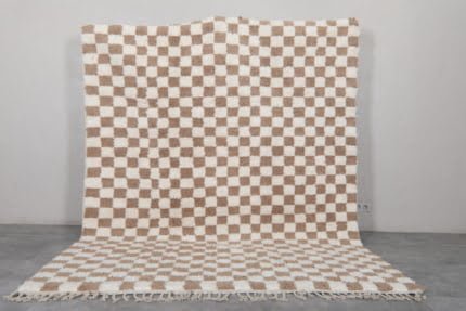 Checkered Brown rug - Moroccan rug