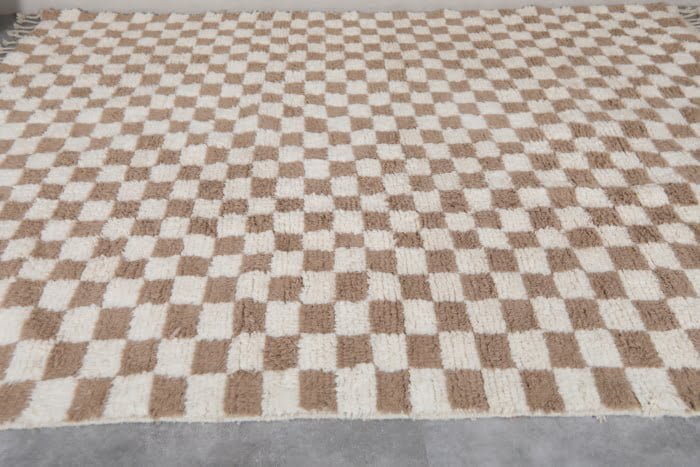 Checkered Brown rug - Moroccan rug