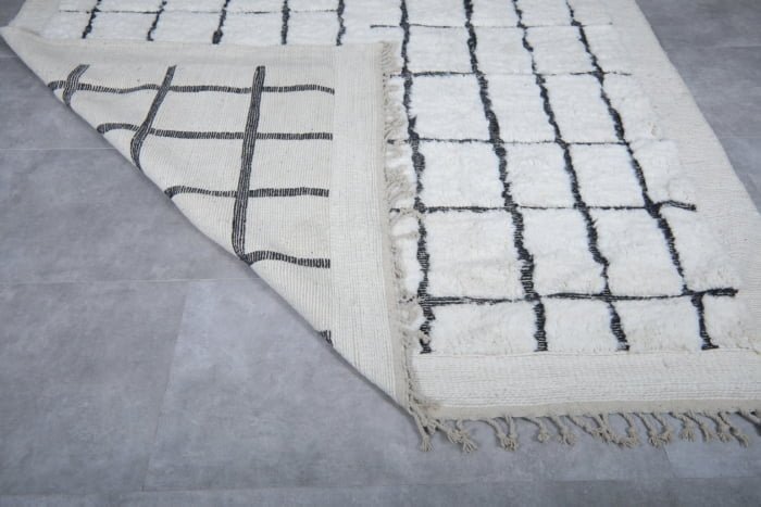 Beni ourain rug hand knotted - Handmade berber rug