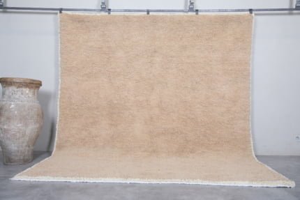 Moroccan rug 8x10 Feet Beige Beni ourain rug - Hand knotted rug