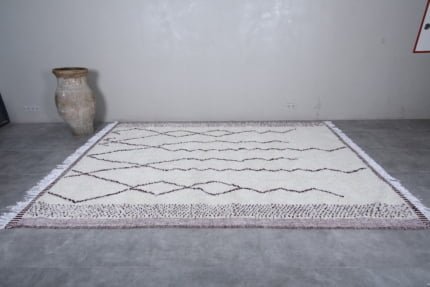 Moroccan rug hand knotted - custom size rug