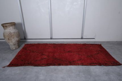 MOROCCAN RED RUG 4.6 X 9.8 FEET