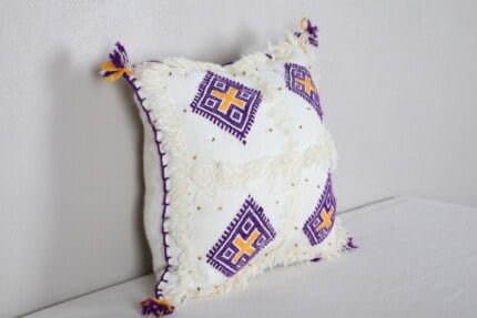 handmade moroccan pillow 14.9 INCHES X 15.7 INCHES