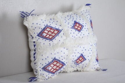 handmade moroccan pillow 14.1 INCHES X 17.7 INCHES