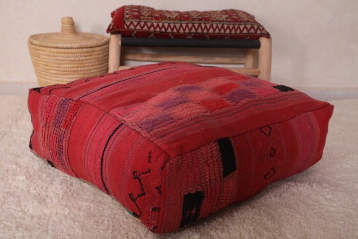 Kilim moroccan pouf 24’’ X 24” X 7.8’’