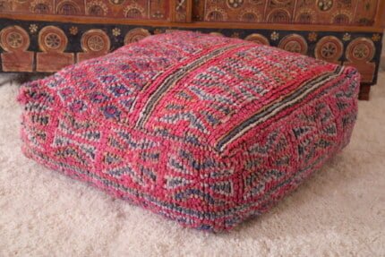 Kilim moroccan pouf 24’’ X 24” X 7.8’’