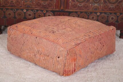 Handmade kilim pouf 24’’ X 24” X 7.8’’