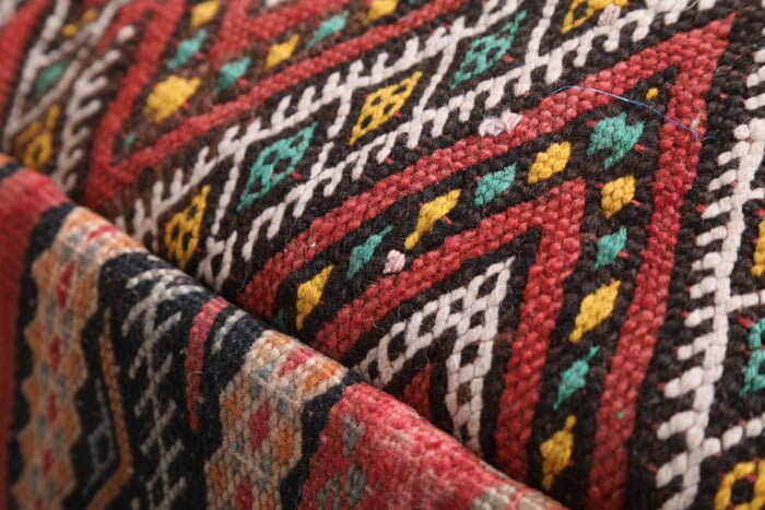 Kilim moroccan pouf 24’’ X 24” X 7.8’’