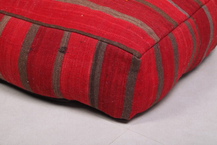 Striped moroccan pouf 24’’ X 24” X 7.8’’