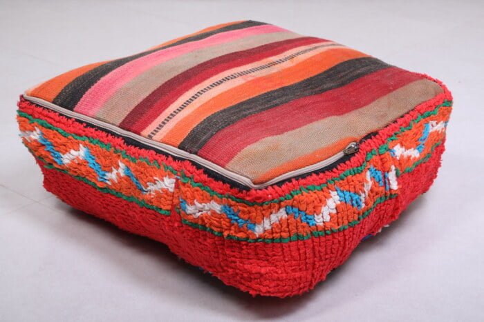 Handmade kilim pouf 24’’ X 24” X 7.8’’