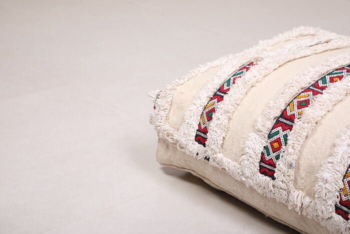 Handmade moroccan pouf 24” X 24” X 13"