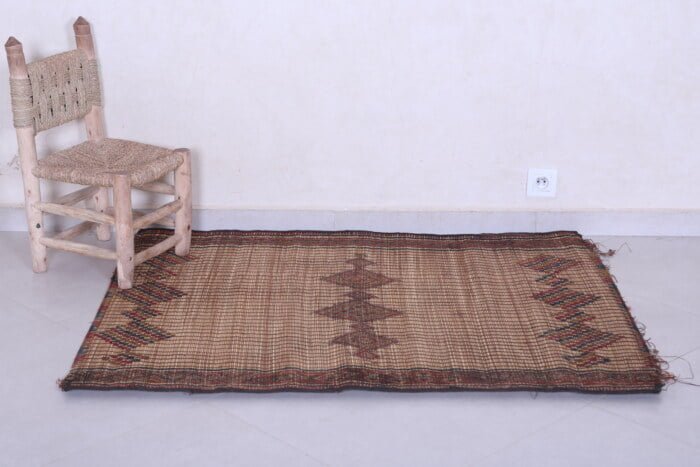 Vintage handmade tuareg rug 3.5 X 4.4 feet