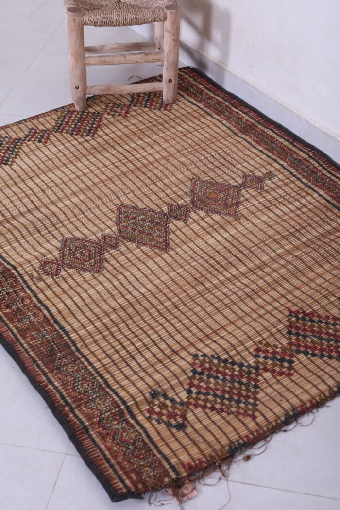 Vintage handmade tuareg rug 3.5 X 4.4 feet