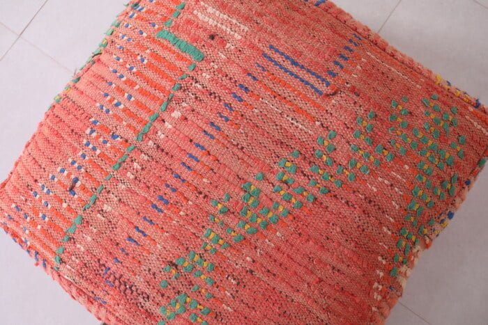 Moroccan pouf kilim 24’’ X 24” X 7.8’’