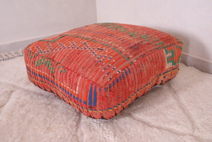 Moroccan pouf kilim 24’’ X 24” X 7.8’’