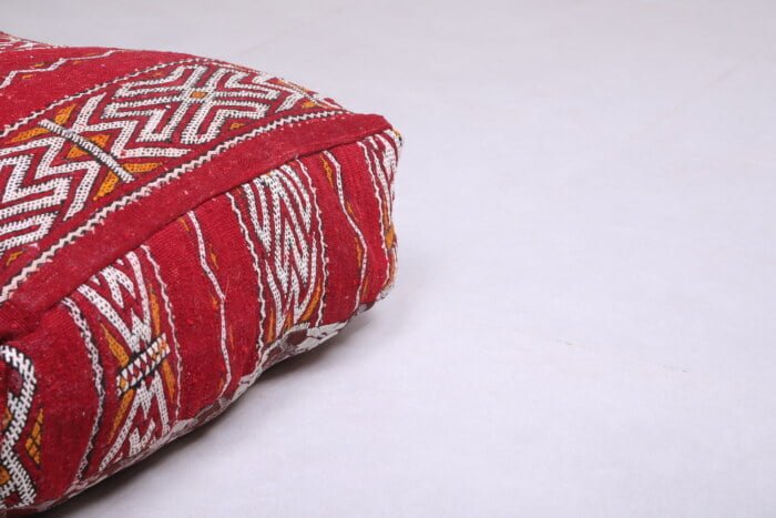 Striped handmade pouf 24’’ X 24” X 7.8’’