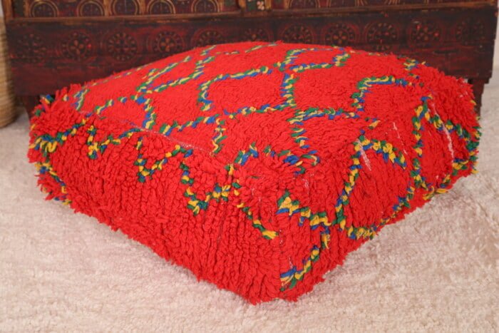 Handmade kilim pouf 24’’ X 24” X 7.8’’