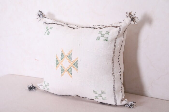 Handmade moroccan pillow 16.9 INCHES X 19.2 INCHES