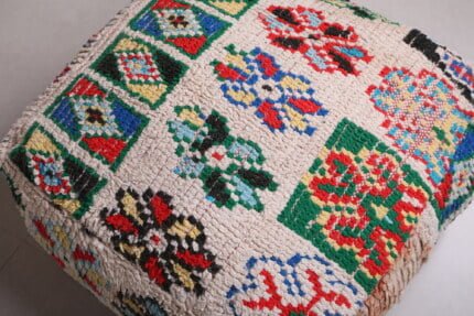 Handmade kilim pouf 24’’ X 24” X 7.8’’