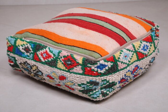 Handmade kilim pouf 24’’ X 24” X 7.8’’