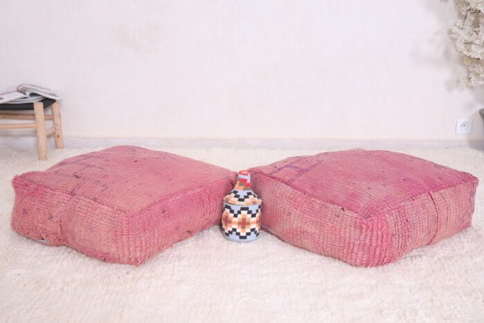 Handmade kilim pouf 24’’ X 24” X 7.8’’