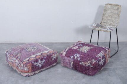 Moroccan pouf kilim 24’’ X 24” X 7.8’’