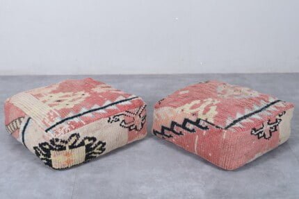 Handmade kilim pouf 24’’ X 24” X 7.8’’