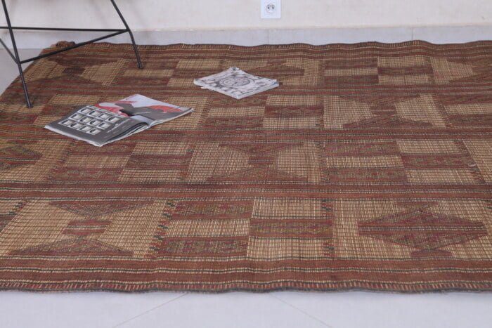 Vintage handmade tuareg rug 6.5 X 9.2 feet