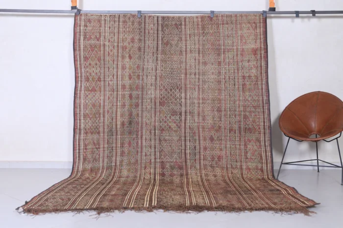 Handwoven tuareg rug 6.4 X 9 feet