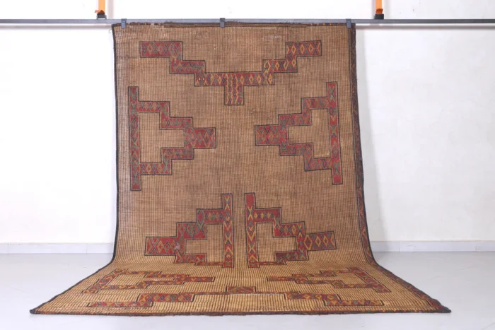 Vintage tuareg rug 5.7 X 10.6 feet