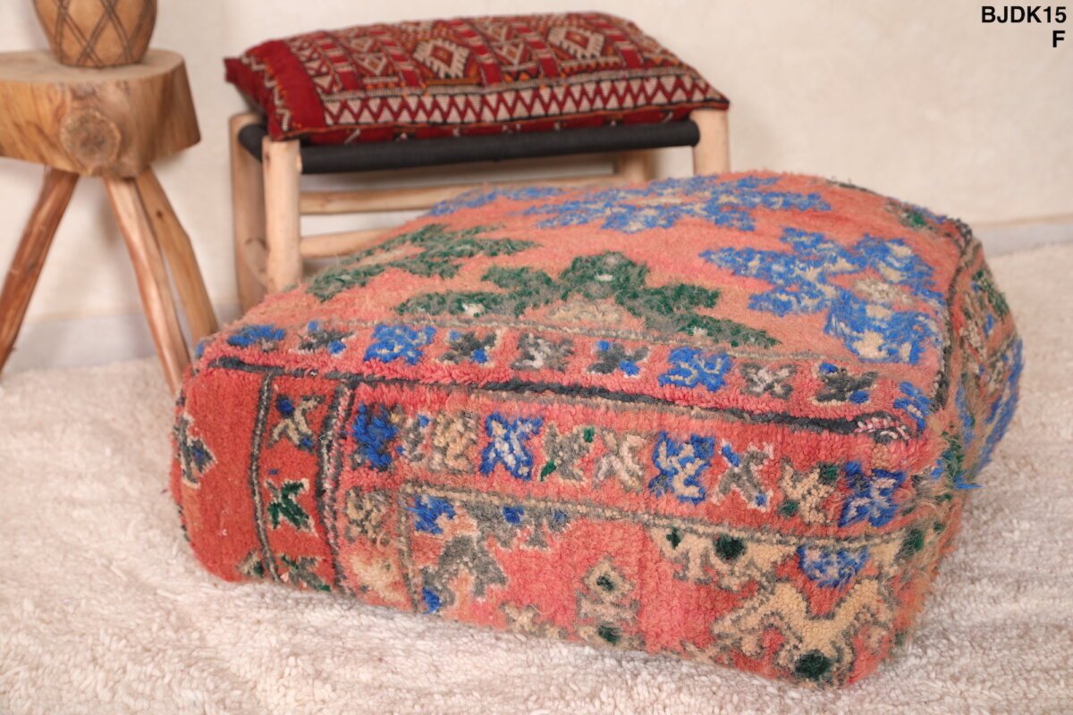 Moroccan vintage ottoman pouf